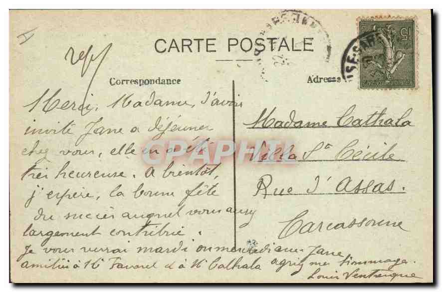 CPA Toulouse Eglise Saint Sernin — Verso