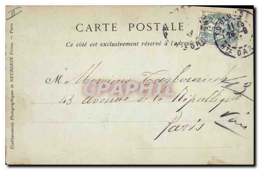 CPA Toulouse Fontaine du Jardin des Plantes la Garonne & l'Ariege par Laporte — Verso