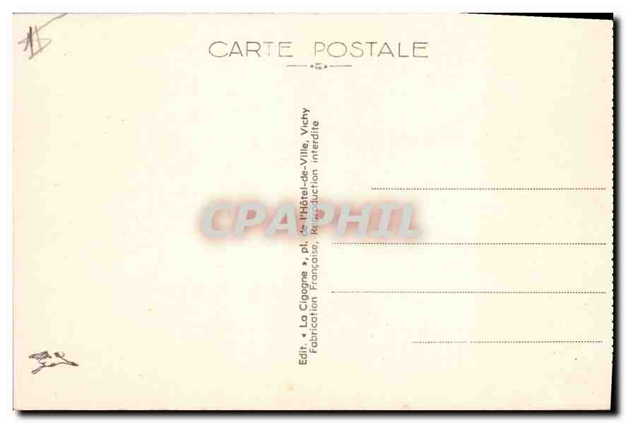 CPA La Bourboule Hotel de Charlannes et du Golf — Rückseite