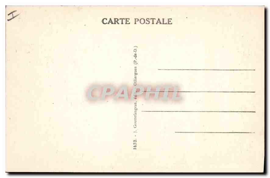 Le Mont-Dore — Vallée du Sancy et le Capucin — J. Gouttefanges, éd. Olliergues (P.-de-D.) — Rückseite