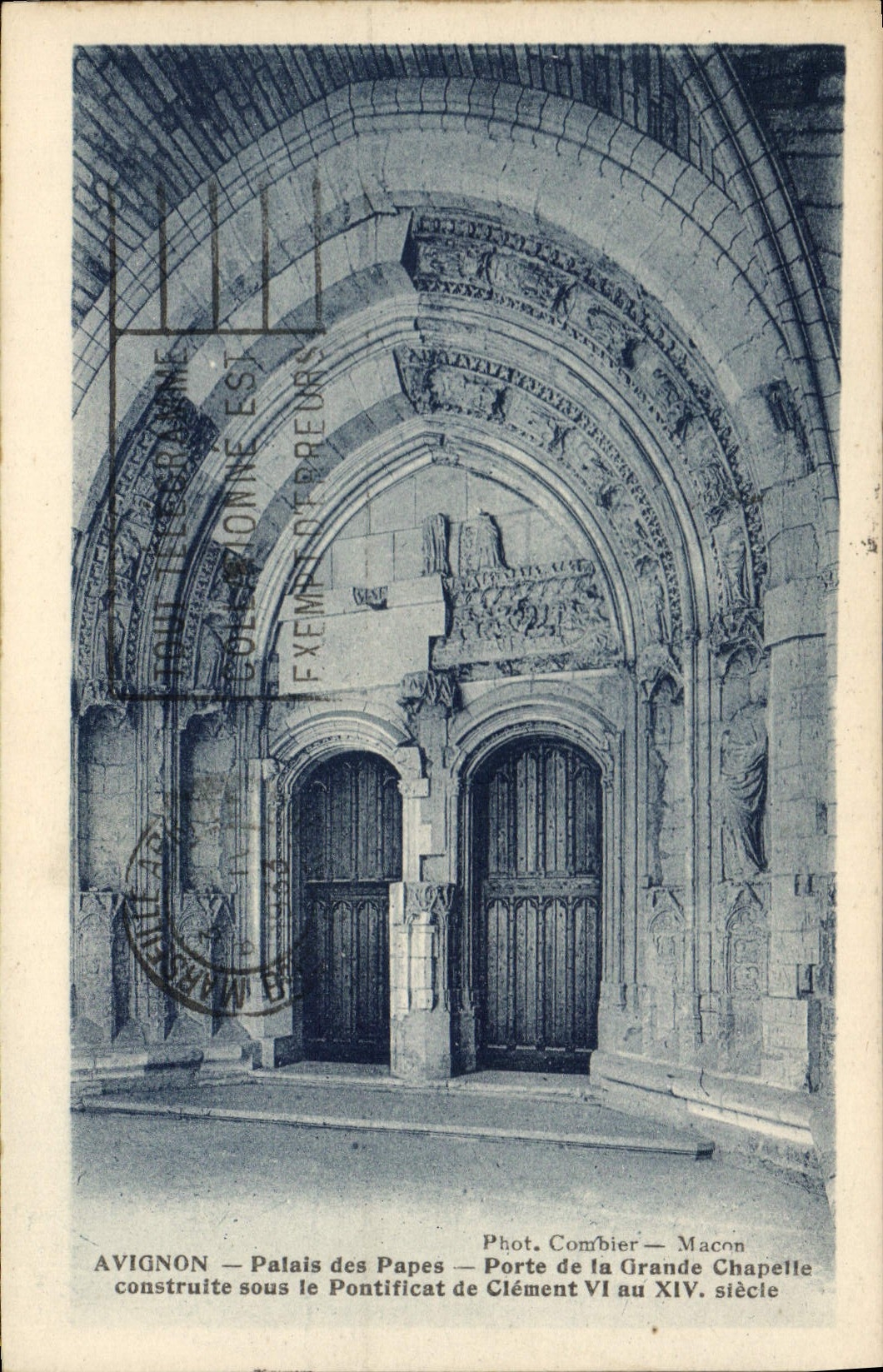 CPA Avignon Palais des Papes Porte de la Grande Chapelle 