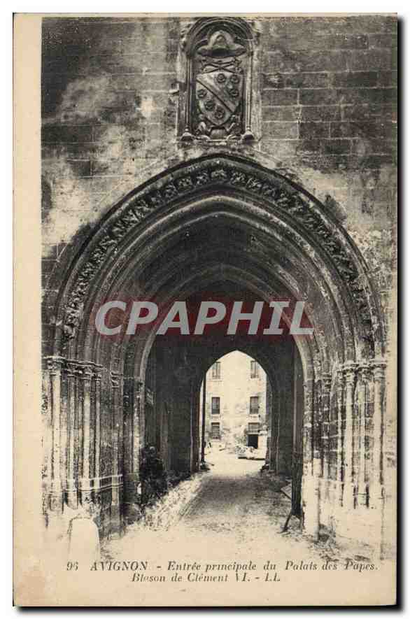 CPA Avignon Entree principale du Palais des Papes