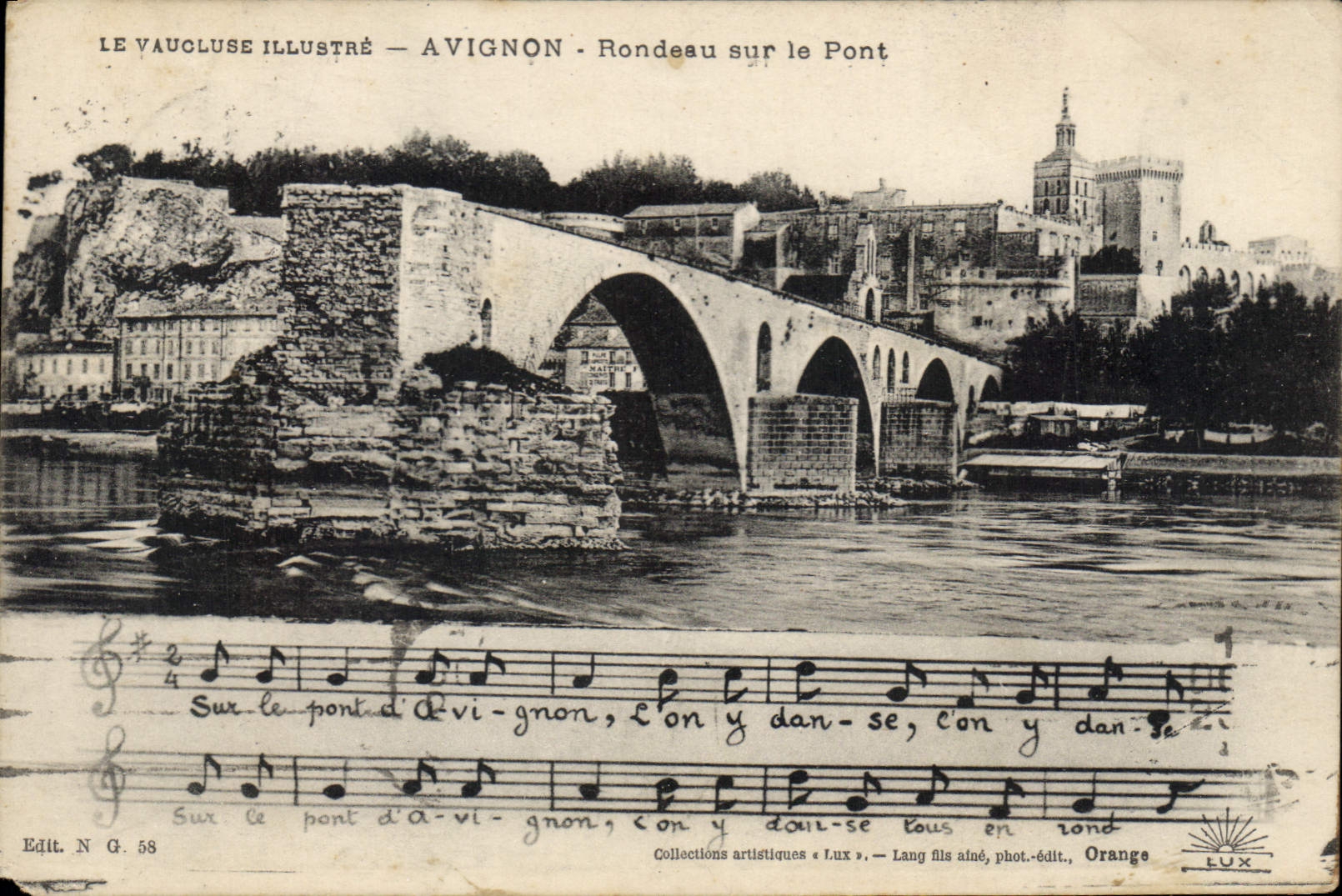 Avignon - Rondeau sur le Pont — Le Vauchluse Illustré, édit. N° 58