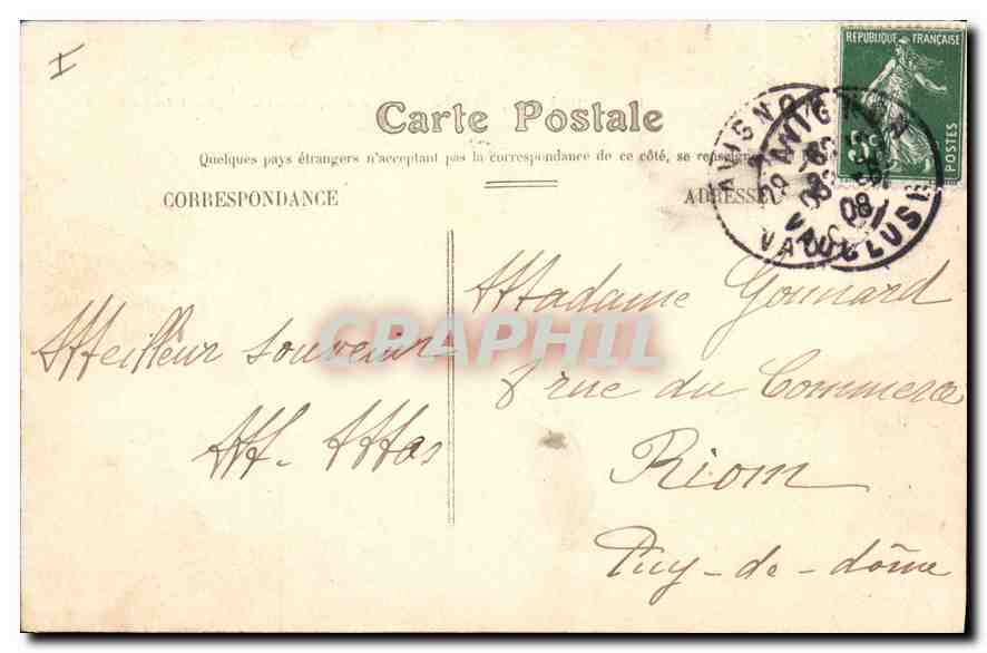 CPA Avignon Palais des Papes — Verso