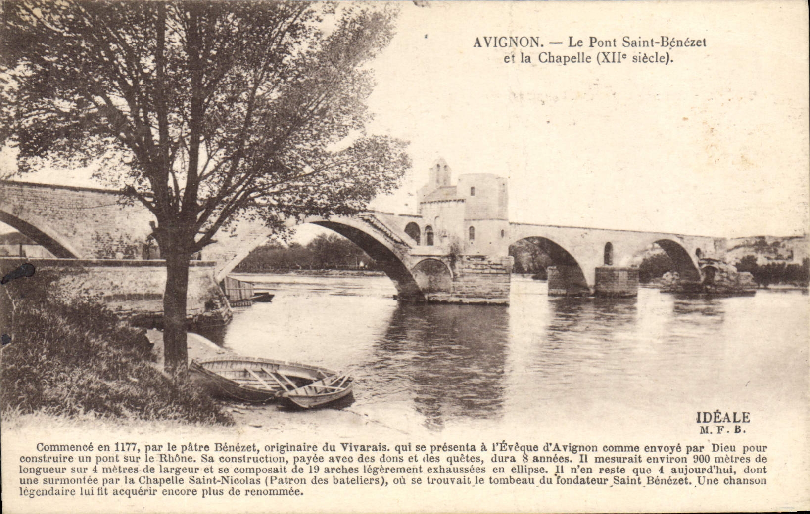 CPA Avignon Le Pont Saint Benezet et la Chapelle (XII siecle)