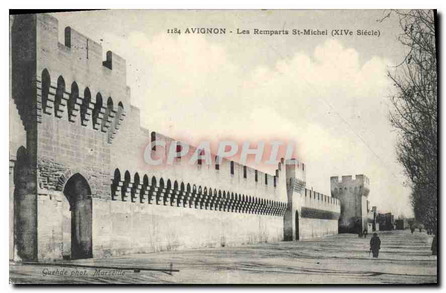 CPA Avignon Les Remparts St Michel (XIV siecle)