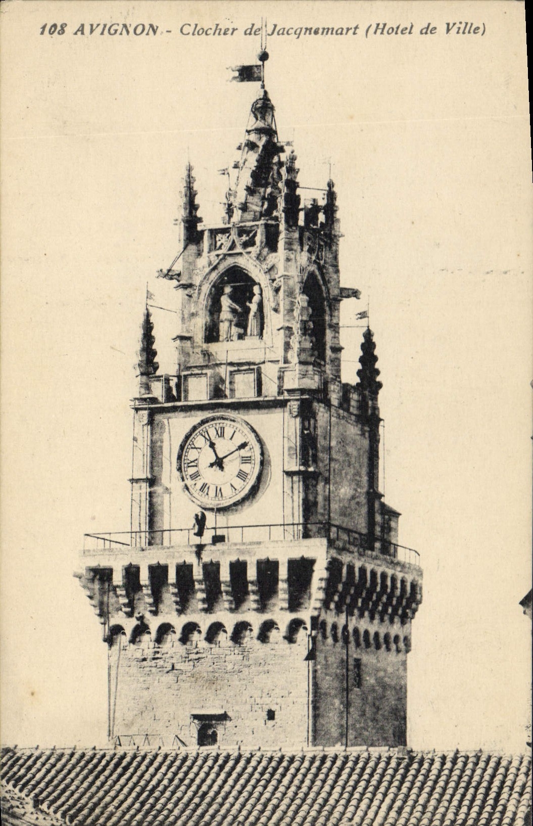 CPA Avignon Clocher de Jacquemart (Hotel de Ville)