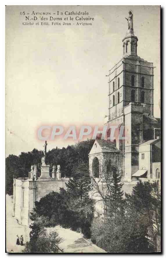 Avignon - La Cathédrale, les Doms et le Calvaire — Cliché et Édit. Félix Jean - N°65
