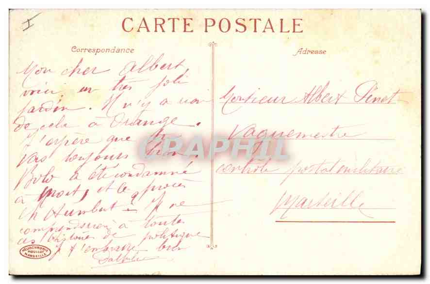 CPA Avignon Rocher des Doms Venus aux Hirondelles Cygnes — Rückseite