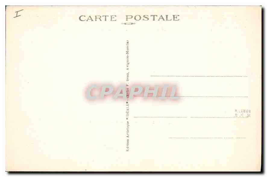 Avignon — Le Pont Saint-Bénézet — Édition Artistique IDÉALE — Verso