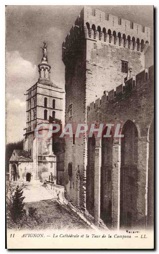 CPA Avignon La Cathedrale et la Tour de la Campana