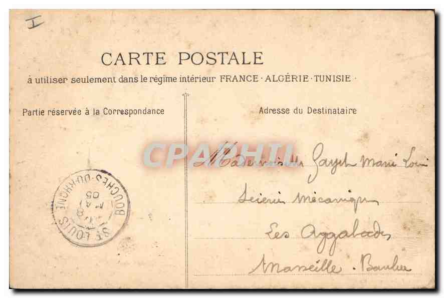 CPA Avignon Les Palais des Papes — Verso