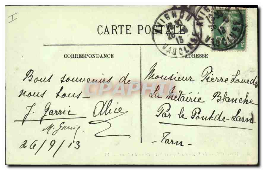 CPA Avignon Le Palais des Papes et Notre Dame des Doms — Verso
