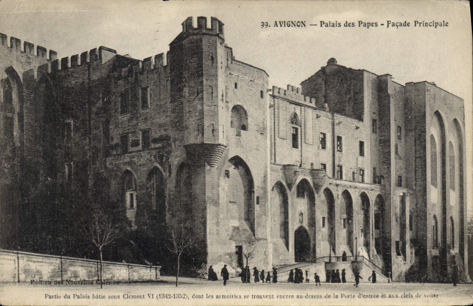 CPA Avignon Palais des Papes Face principale