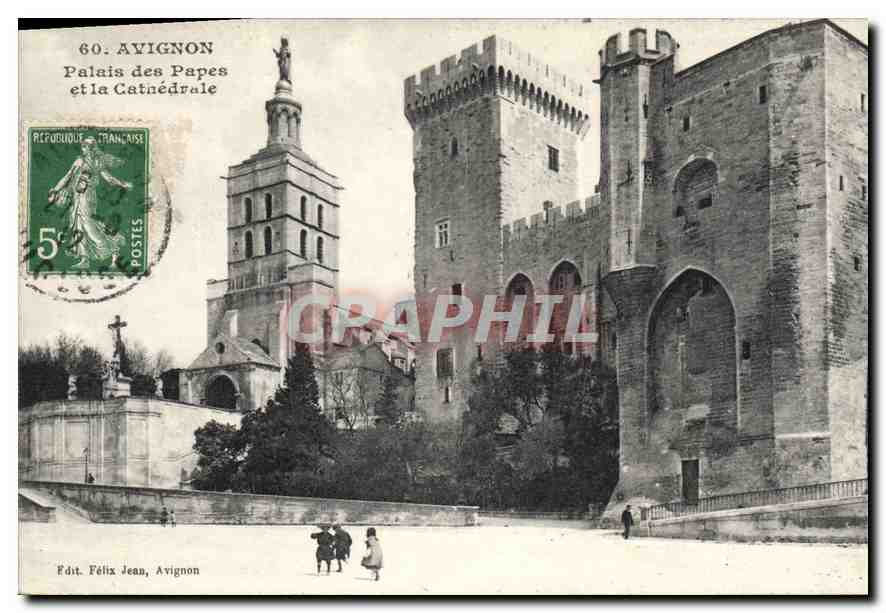 CPA Avignon Palais des Papes et la Cathedrale