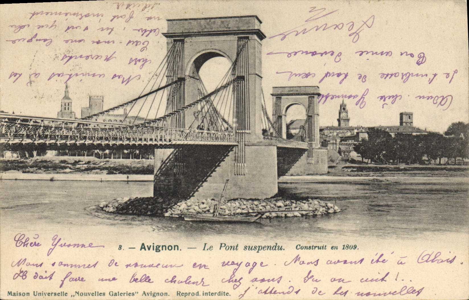 CPA Avignon Le Pont suspendu