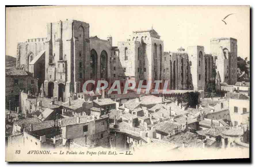 CPA Avignon Les Palais des Papes (cote Est)