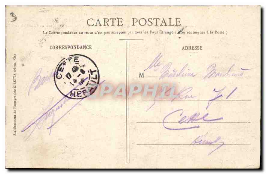 CPA Avignon Palais des Papes — Verso