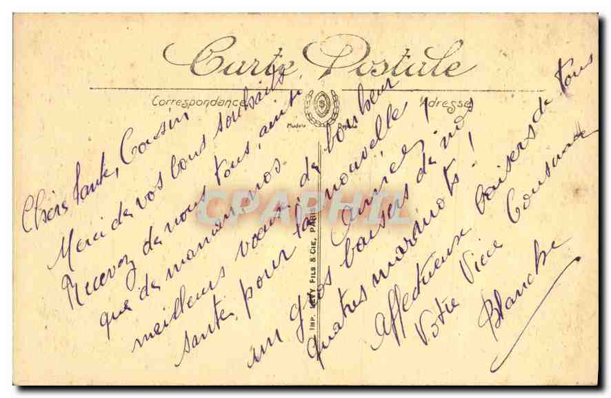 CPA Avignon Ancien Hotel des Monnaies — Rückseite