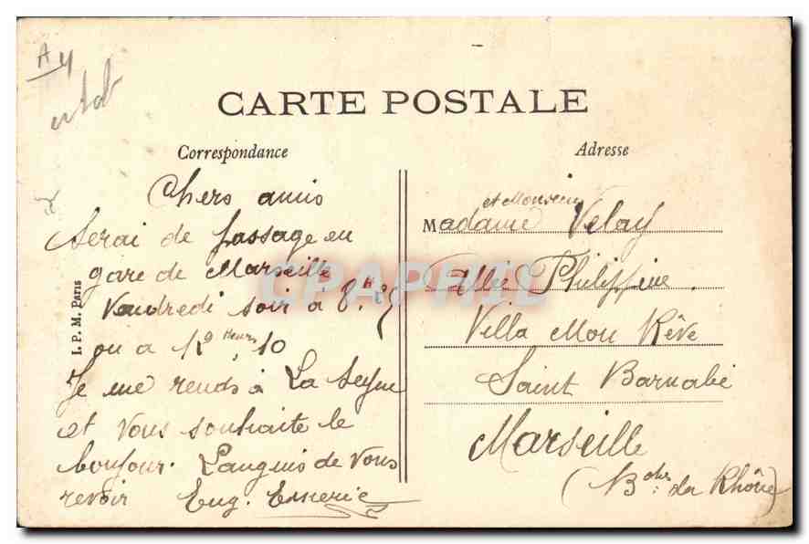 CPA Avignon Palais des Papes Un chemin de ronde — Verso