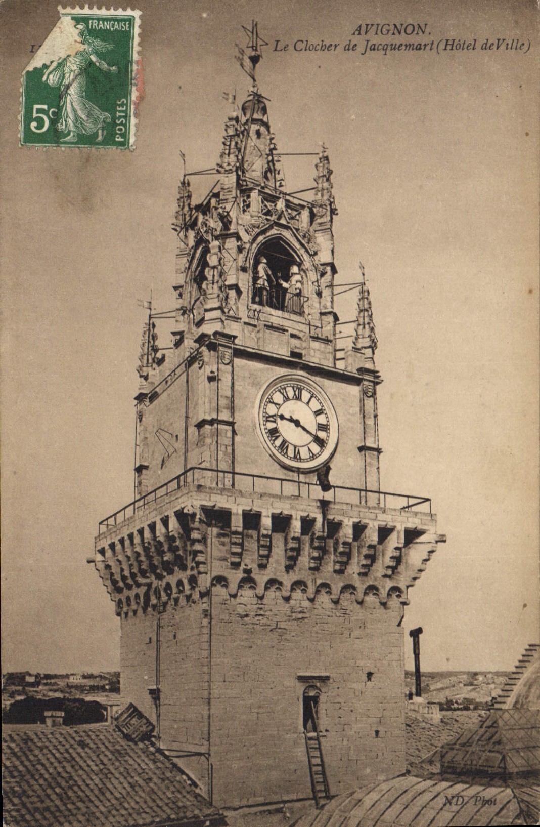 CPA Avignon Le Clocher de Jacquemart (Hotel de Ville)