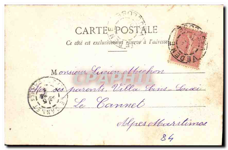 CPA Avignon Pont St Benezet Cote du Levant — Verso