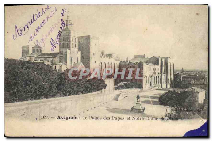 CPA Avignon Le Palais des Papes et Notre Dame des Doms