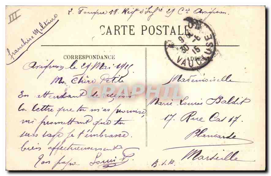 Avignon — Le Pont Saint-Benezet — LL. n°35 — Achterkant