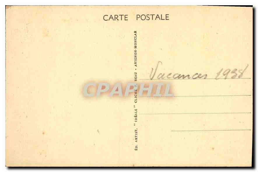 CPA Avignon Palais des Papes — Verso
