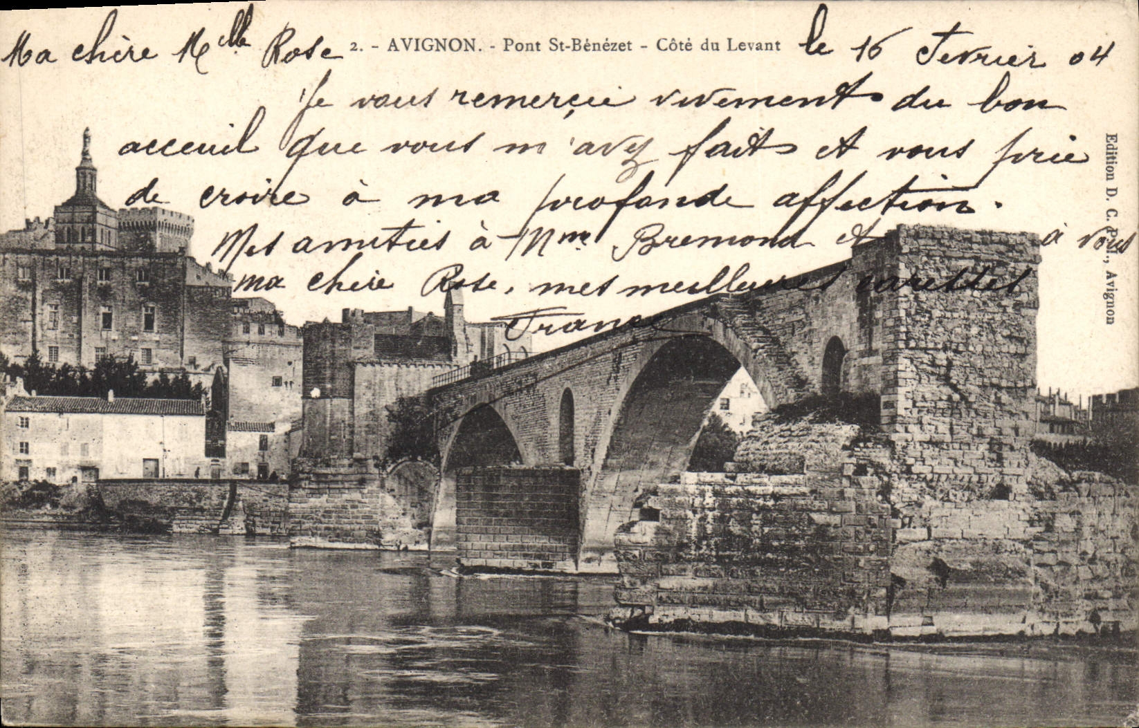 CPA Avignon Pont St Benezet Cote du Levant