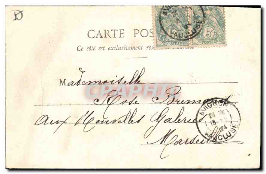 CPA Avignon Pont St Benezet Cote du Levant — Verso
