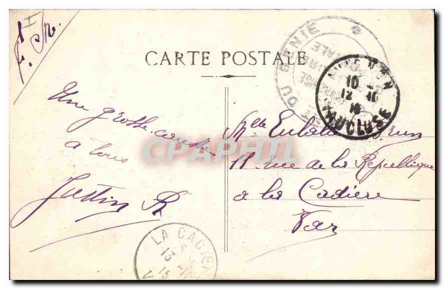 CPA Avignon Palais des Papes — Verso