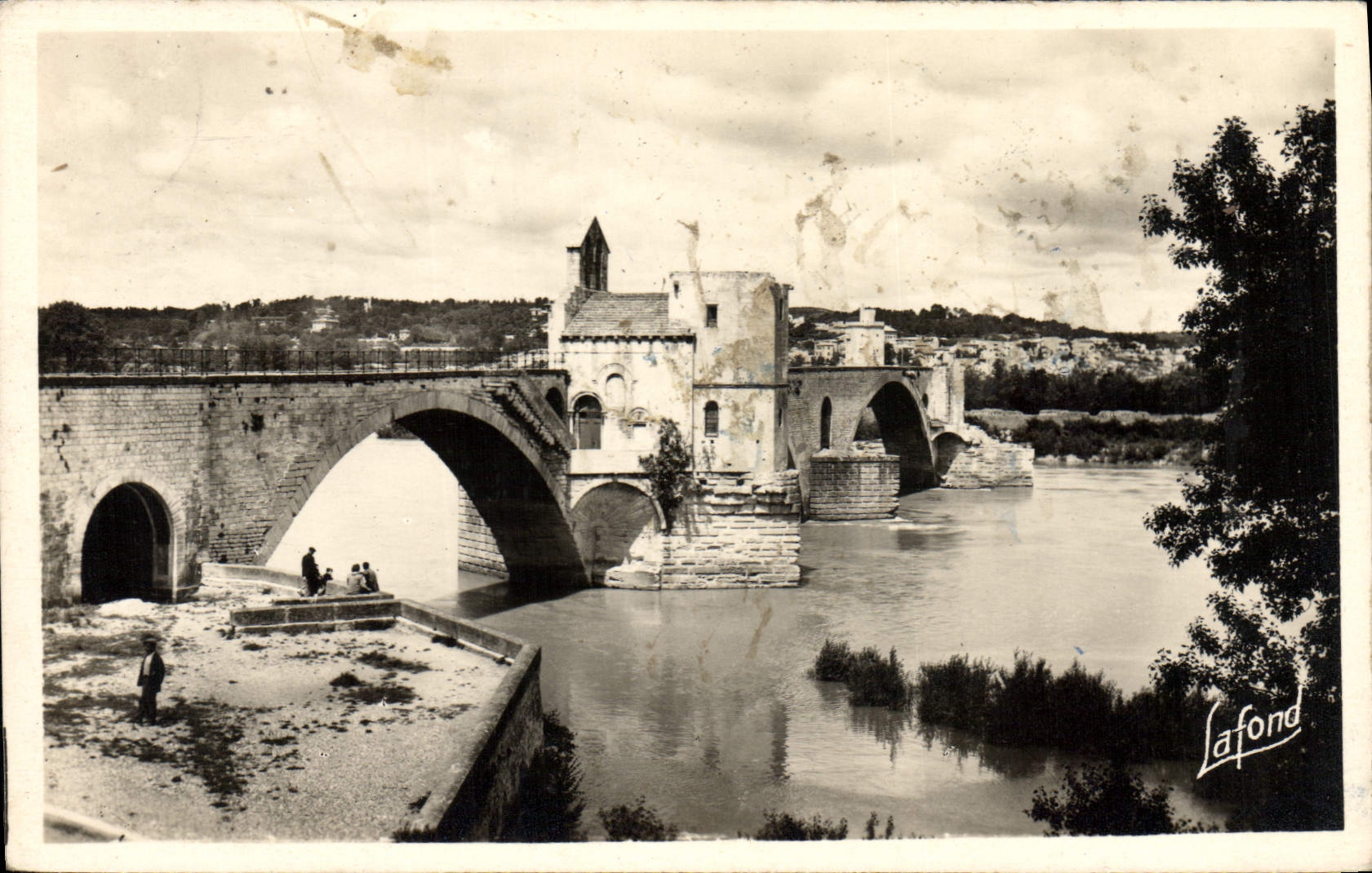 Pont Saint-Bénézet sur le Rhône — Avignon (Vaucluse) — Lafond