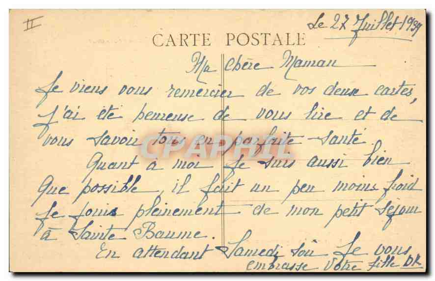 CPA La Sainte Baume Nazareth du Sacre Coeur — Verso