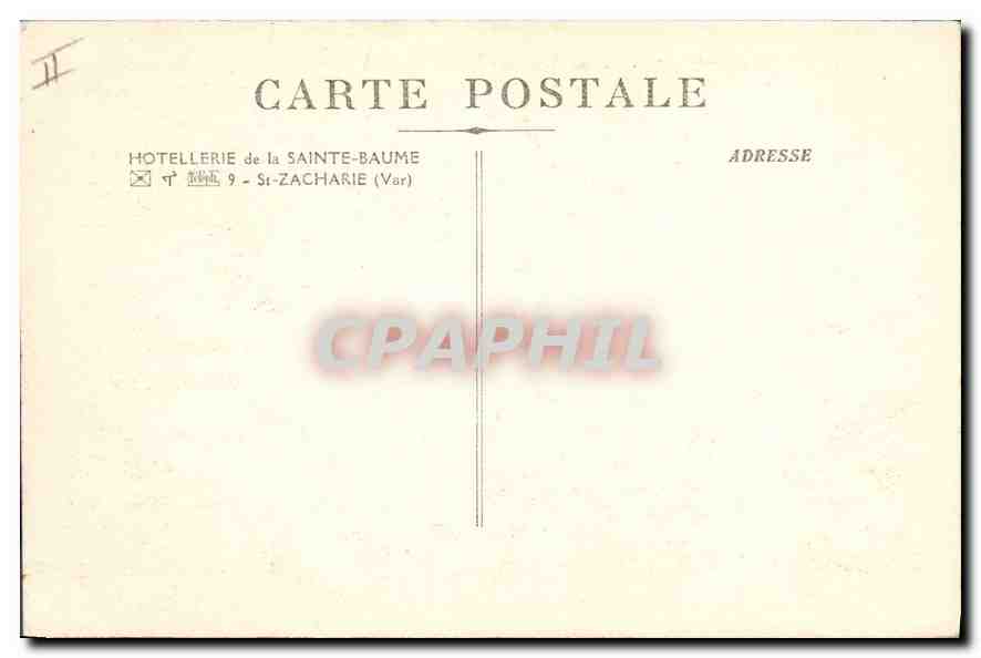 CPA La Sainte Baume Vue generale — Verso