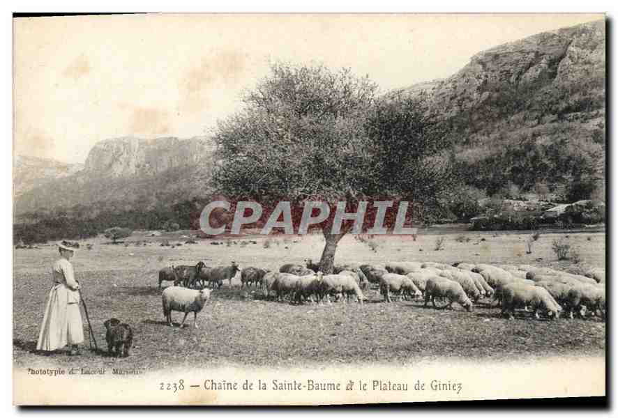 Chaine de la Sainte-Baume & le Plateau de Giniez — Phototype d'Lucien Marcon — n°2238