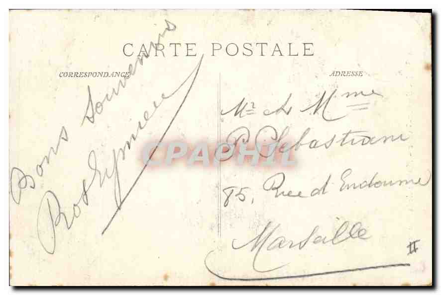 CPA La Sainte Baume Montee de la Grotte — Verso