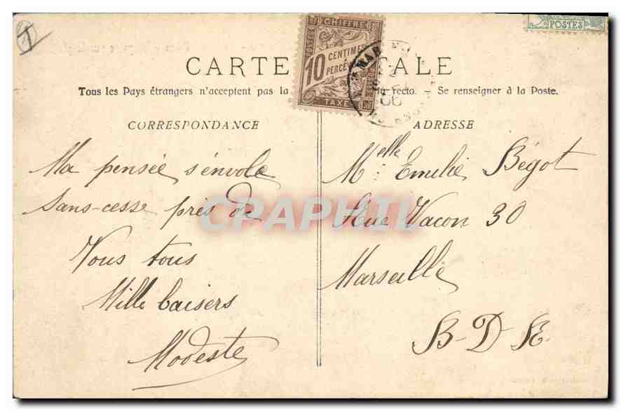 CPA La Sainte Baume Le Saint Pilon (Vue prise sur le plateau) — Verso