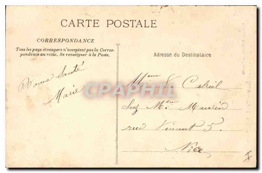 CPA La Sainte Baume Montee de la Grotte — Verso