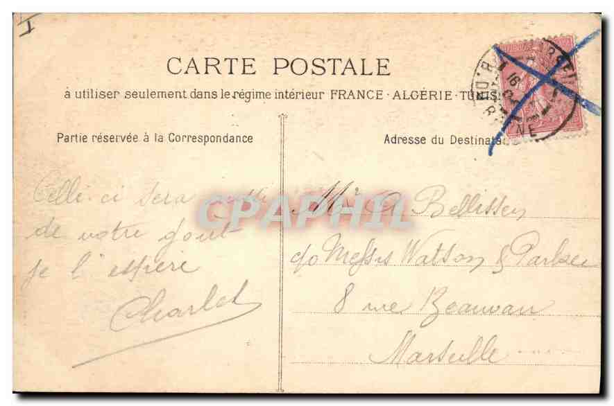 CPA La Sainte Baume Entree de la Grotte — Verso