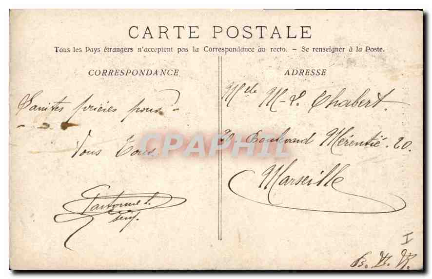 CPA La Sainte Baume La Montee de la Grotte — Verso