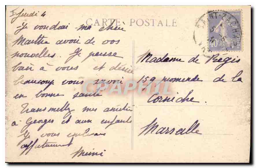 CPA La Sainte Baume Chapelle et St Pilon — Verso