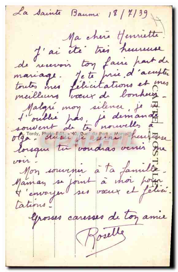 CPA La Sainte Baume La Terrasse et l'entree de la Grotte — Verso