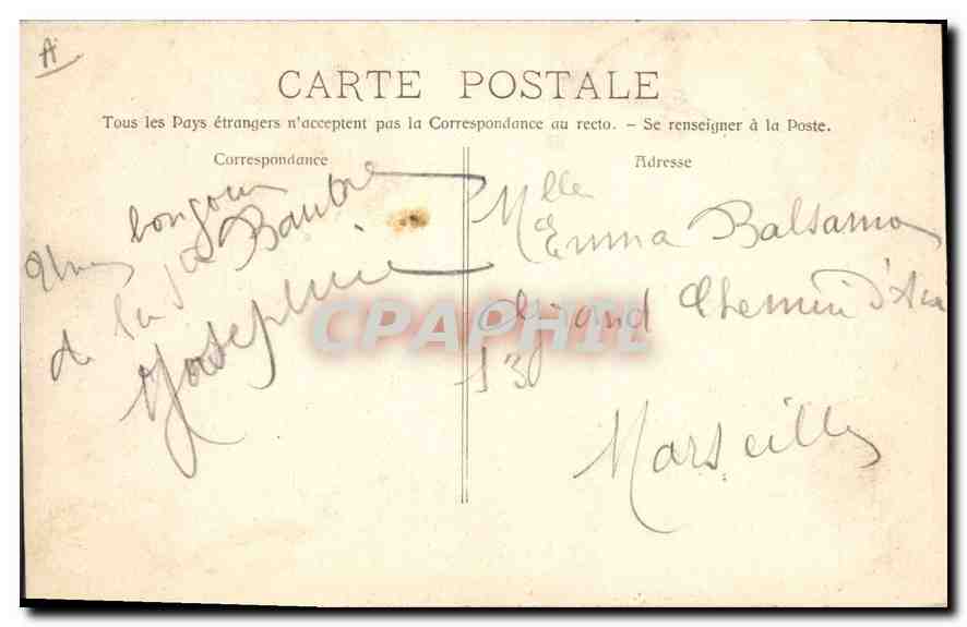 Salut de la Sainte Baume — Carte postale illustrée avec timbre 40 centimes — Verso
