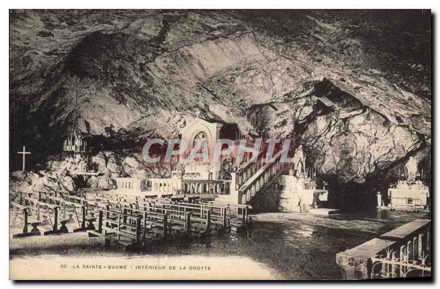 CPA La Sainte Baume Interieur de la Grotte