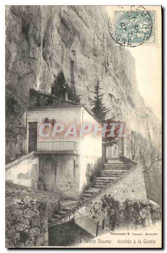 CPA La Sainte Baume Arrivee a la Grotte