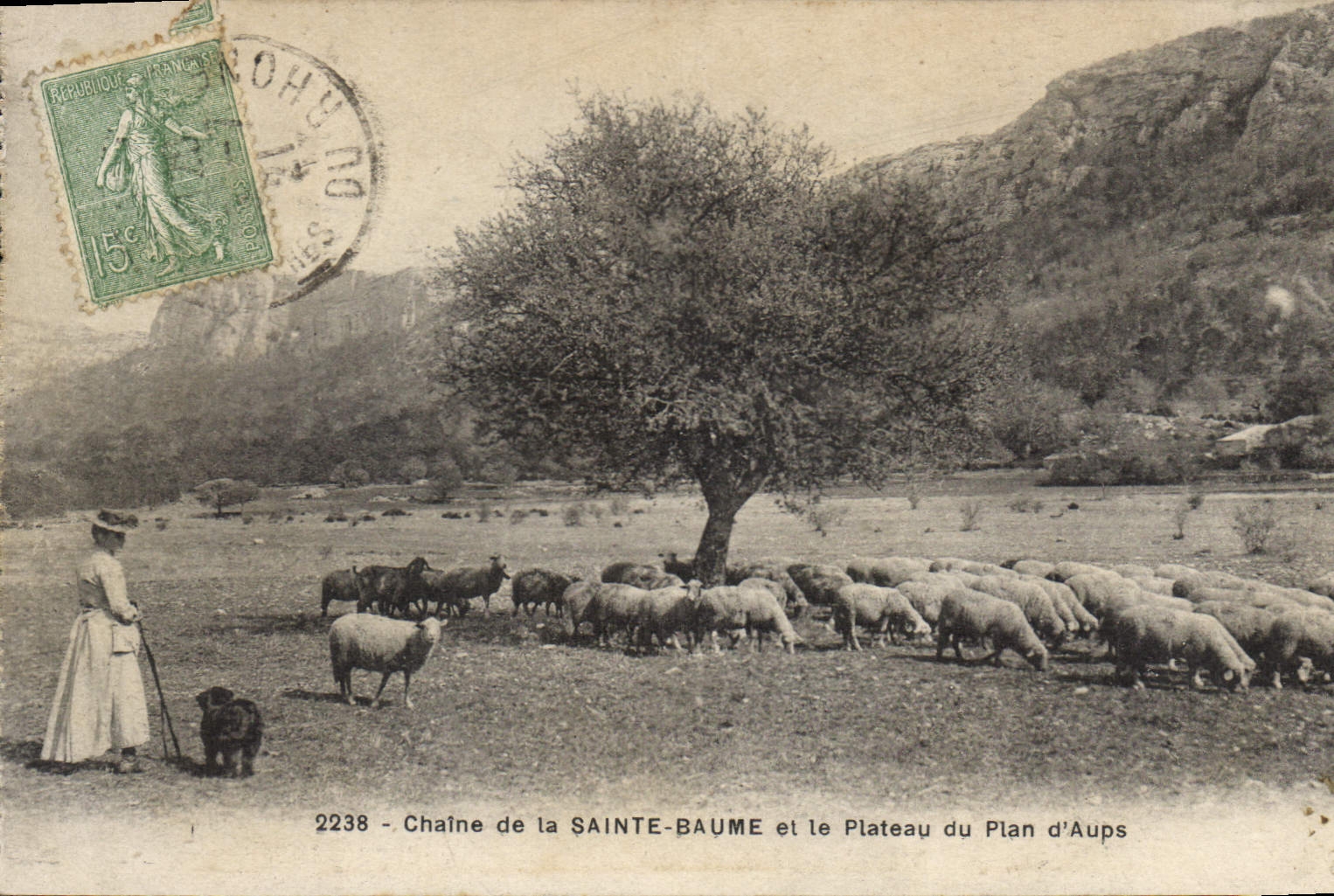 Chaîne de la Sainte-Baume et le Plateau du Plan d'Aups — 2238 — Éditeur impr. illustré