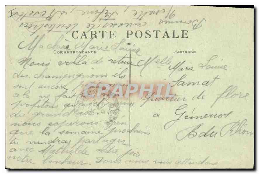 CPA Le Plan d'Aups  — Verso