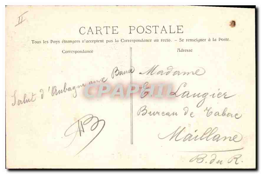 CPA La Sainte Baume La Fontaine de Nans — Verso