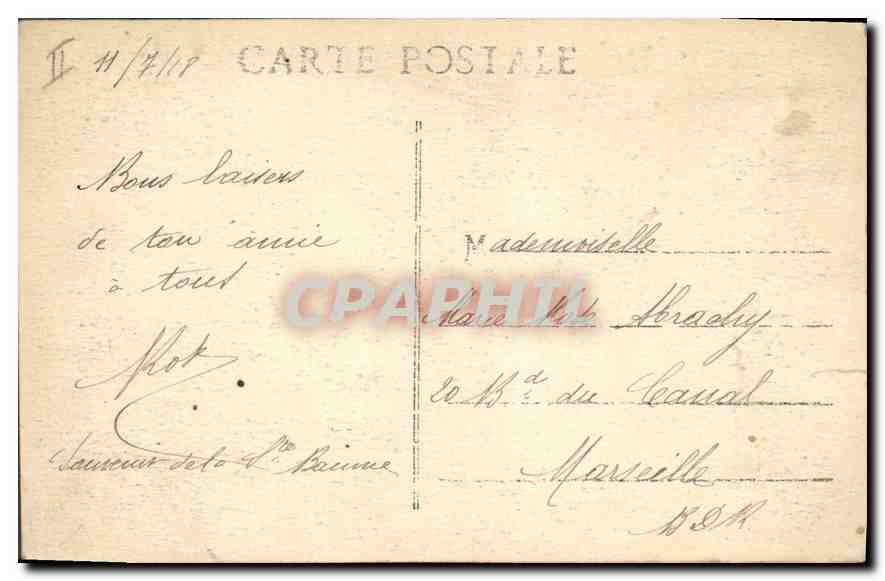 La Sainte-Baume — La Grotte et le Saint-Pilon — Éditeur non visible, n° de série 6 — Rückseite